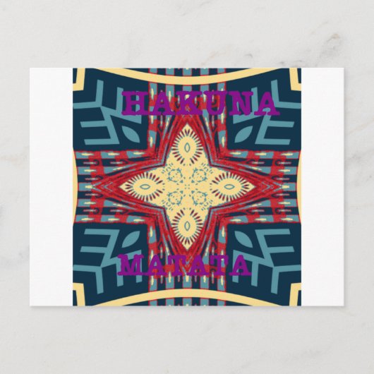 Hakuna Matata Text Hope Abstrakt Art Print Design Postkarte (Vorderseite)