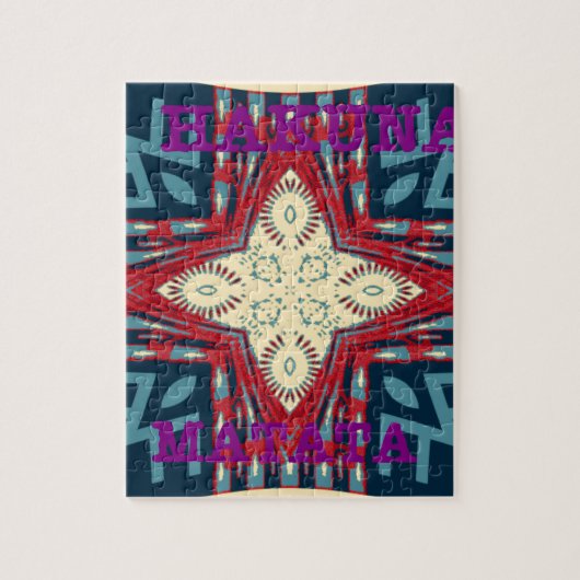 Hakuna Matata Text Hope Abstrakt Art Print Design Puzzle (Vertikal)
