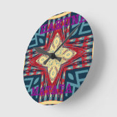 Hakuna Matata Text Hope Abstrakt Art Print Design Runde Wanduhr (Winkel)