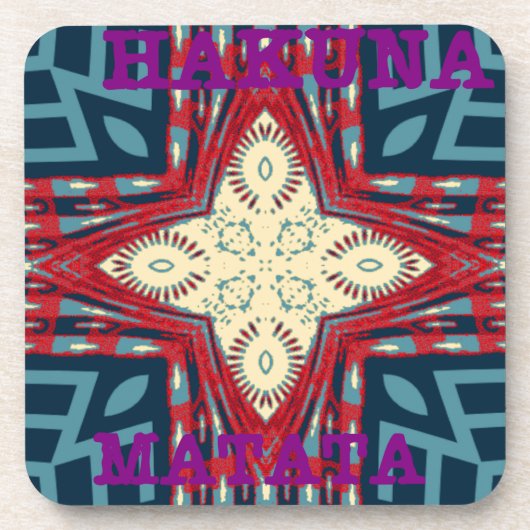 Hakuna Matata Text Hope Abstrakt Art Print Design Untersetzer (Vorderseite)