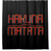 Hakuna Matata Text Monogram Design Art Duschvorhang (Vorderseite)