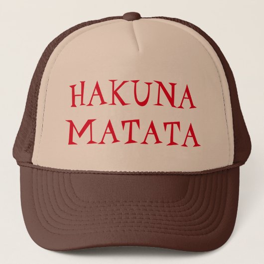 Hakuna Matata Trucker Hat Truckerkappe (Vorderseite)