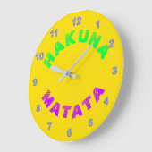Hakuna Matata Wallclock Große Wanduhr (Winkel)