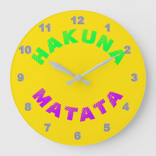 Hakuna Matata Wallclock Große Wanduhr