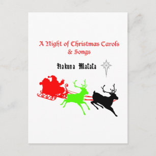 Hakuna Matata Weihnachtsgeschenke mit Weihnachtsli Feiertagspostkarte