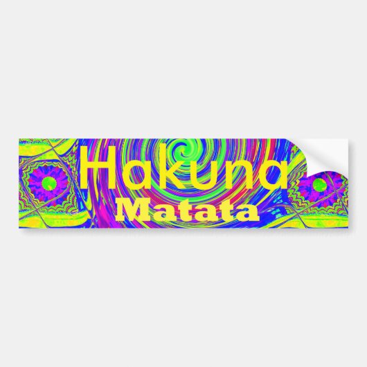 Hakuna Matata - Whirlpool-Design mit lebhaften Far Autoaufkleber (Vorne)