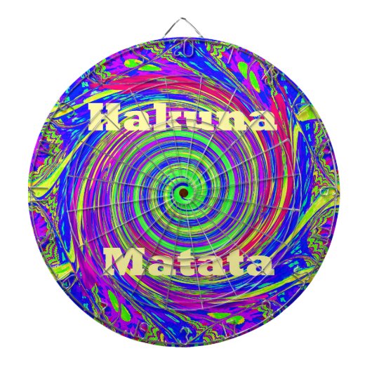 Hakuna Matata - Whirlpool-Design mit lebhaften Far Dartscheibe (vorne)