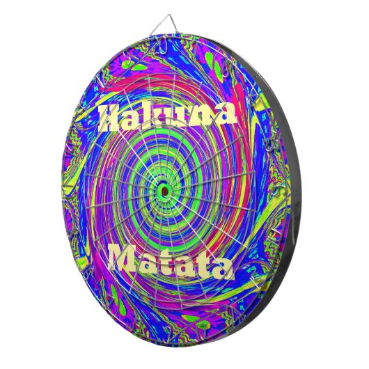 Hakuna Matata - Whirlpool-Design mit lebhaften Far Dartscheibe (Vorderseite rechts)