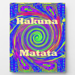 Hakuna Matata - Whirlpool-Design mit lebhaften Far Fotoplatte