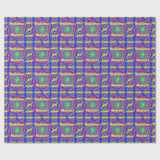 Hakuna Matata - Whirlpool-Design mit lebhaften Far Geschenkpapier (Flach)