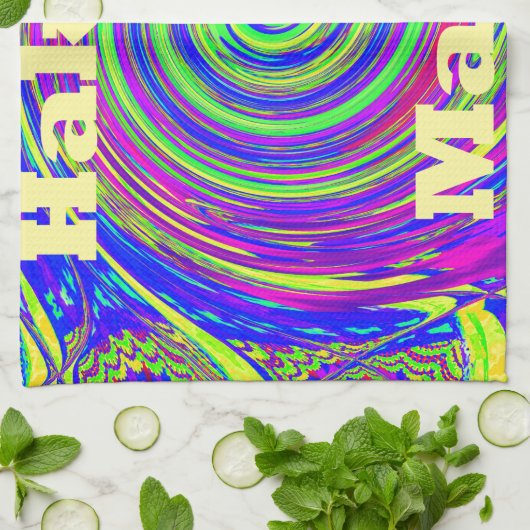 Hakuna Matata - Whirlpool-Design mit lebhaften Far Geschirrtuch (Gefaltet)