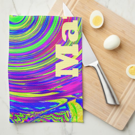 Hakuna Matata - Whirlpool-Design mit lebhaften Far Geschirrtuch (Viertel Falte)