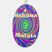 Hakuna Matata - Whirlpool-Design mit lebhaften Far Keramik Ornament (Links)