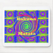 Hakuna Matata - Whirlpool-Design mit lebhaften Far Mousepad (Vorne)
