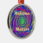Hakuna Matata - Whirlpool-Design mit lebhaften Far Ornament Aus Metall (Rechts)