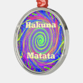 Hakuna Matata - Whirlpool-Design mit lebhaften Far Ornament Aus Metall (Links)