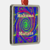 Hakuna Matata - Whirlpool-Design mit lebhaften Far Silbernes Ornament (Rechts)