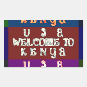 Hakuna Matata Willkommen in Kenia.png Rechteckiger Aufkleber