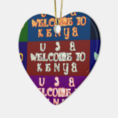 Hakuna Matata Willkommen in Kenya.png Keramik Ornament (Links)