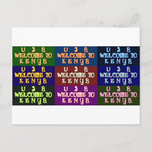Hakuna Matata Willkommen in Kenya.png Postkarte (Vorderseite)