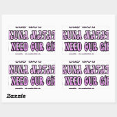 Hakuna Matata wir brauchen unsere Girls Pronto Rechteckiger Aufkleber (Blatt)