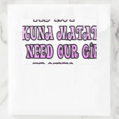 Hakuna Matata wir brauchen unsere Girls Pronto Rechteckiger Aufkleber (Tasche)