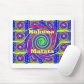 Hakuna Matata – Wirbeldesign mit lebendigen Farben Mousepad (Mit Mouse)