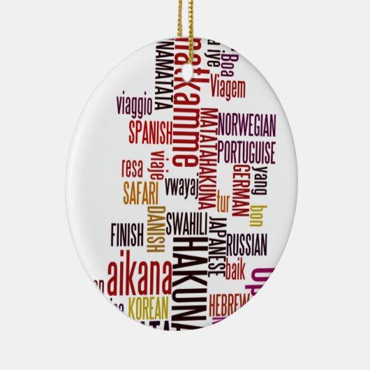 Hakuna Matata Wort Keramik Ornament (Rechts)