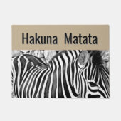 Hakuna Matata -Zebra Nahaufnahme Fußmatte (Vorderseite)