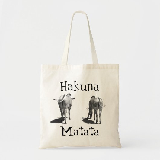 Hakuna Matata Zebra-Schwanztasche Tragetasche (Vorne)