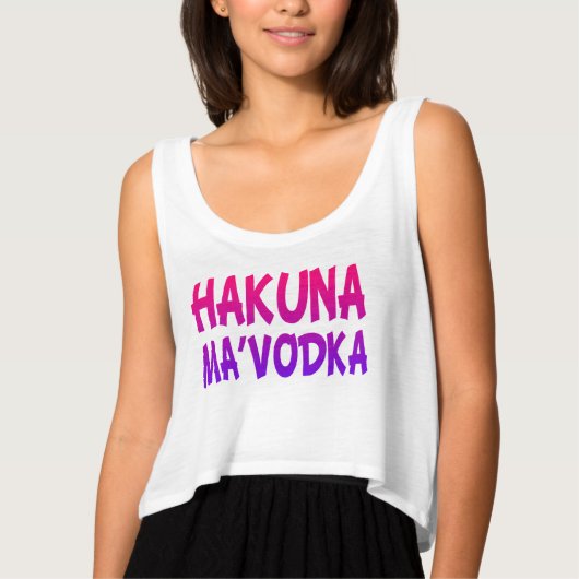Hakuna MaVodka lustige Frauenernte T-Shirt (Vorderseite)