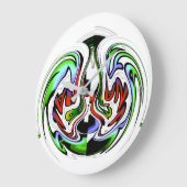 HakunaMatata hakunamatata Geschenkfarben Große Wanduhr (Winkel)