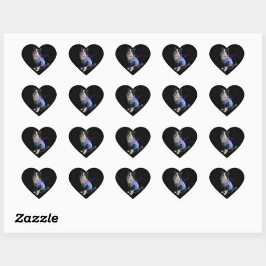 Hakuzi Heart Stickers (Blatt)
