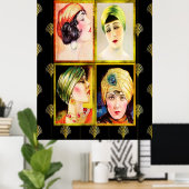 Hal Phyff Art Deco Ladys 1926 Poster (Heimbüro)