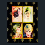 Hal Phyff Art Deco Ladys 1926 Poster<br><div class="desc">Das sind Bilder des Künstlers Hal Phyff, der um 1926 gedreht wurde. Filmdamen der Zeit. Ich habe sie zu einem Poster oder Ausdruck gemacht, das als Wanddekoration verwendet werden kann oder sogar in Handwerkskunst verwendet wird. Diese Damen sind fabelhaft.</div>