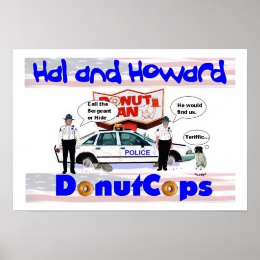 Hal und Howard Donut Polizisten Poster (Vorne)