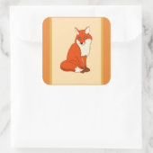 Hala the Fox Quadratischer Aufkleber (Tasche)