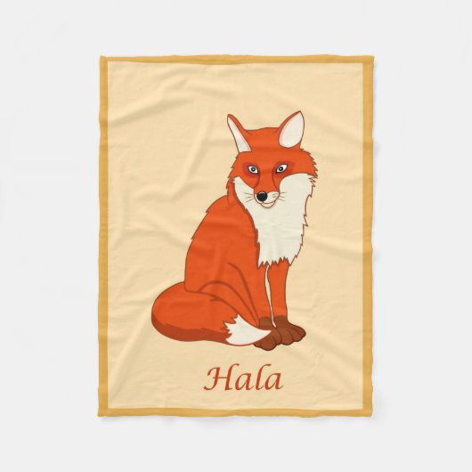Hala the Good Fox Fleecedecke (Vorderseite)