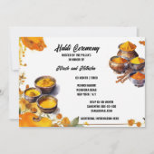 Haladi Paste Indianerfeier Traditionelle Hochzeit Einladung (Vorderseite)