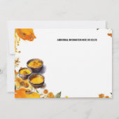 Haladi Paste Indianerfeier Traditionelle Hochzeit Einladung (Rückseite)