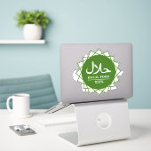 Halal Englisch Arabisch Geschäft Aufkleber (Laptop auf Schreibtisch)