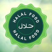 Halal-Lebensmittel-Fensteraufkleber Fensteraufkleber (Blatt 3)