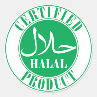 Halal-Lebensmittelkennzeichnung Runder Aufkleber