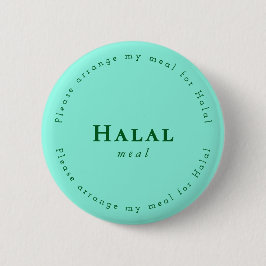 Halal meal Request Badge, Light green, Dark green Button