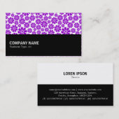 Halb - 8 Petals - Lila auf Weiß Visitenkarte (Vorne/Hinten)