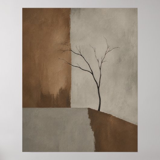 Halb abstrakte Baumkunst Poster (Vorne)