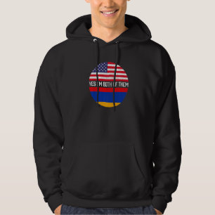 Halb Amerikaner halb armenische Flagge Familie Her Hoodie