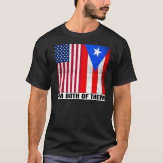 Halb Amerikaner Halb Boricua Puertorican USA Puert T-Shirt