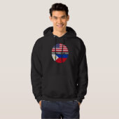 Halb Amerikaner Halb Filipino USA Flaggenfamilie H Hoodie (Vorne ganz)