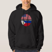 Halb Amerikaner Halb Filipino USA Flaggenfamilie H Hoodie (Vorderseite)